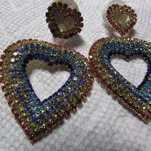 Double Heart Sparkling Earings by Romeo&Juliet nwt
